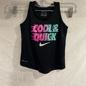 Nike Kids Black Tank Top with Cool & Quick Graphic 3T